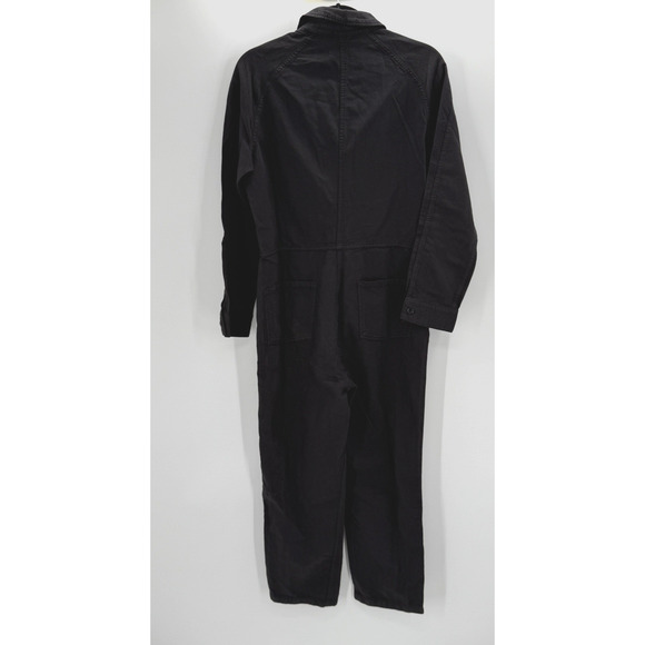 Outerknown Jumpsuit Womens Size Small Organic Cotton Linen Black Long Sleeve New - Picture 9 of 10